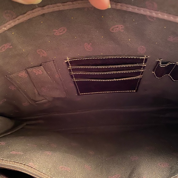 Elegant Leather Look Laptop Bag-Dark Brown - Picture 4 of 7